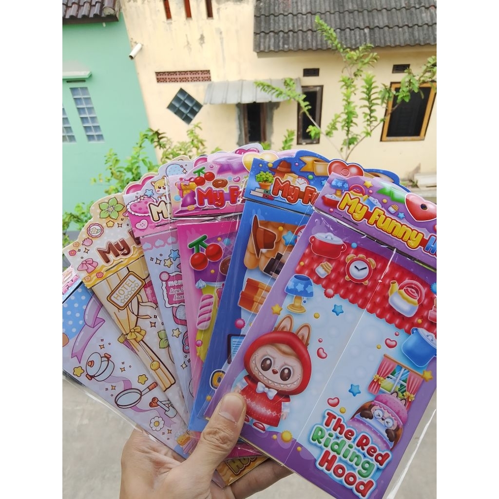 

stiker bp dress up / sticker ruangan my funny house & activity / stiker murah