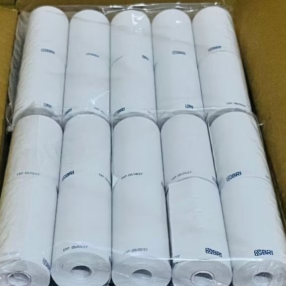 

Kertas struk kasir thermal logo bank BRI 58/57x30mm full coreles paket 100 Roll