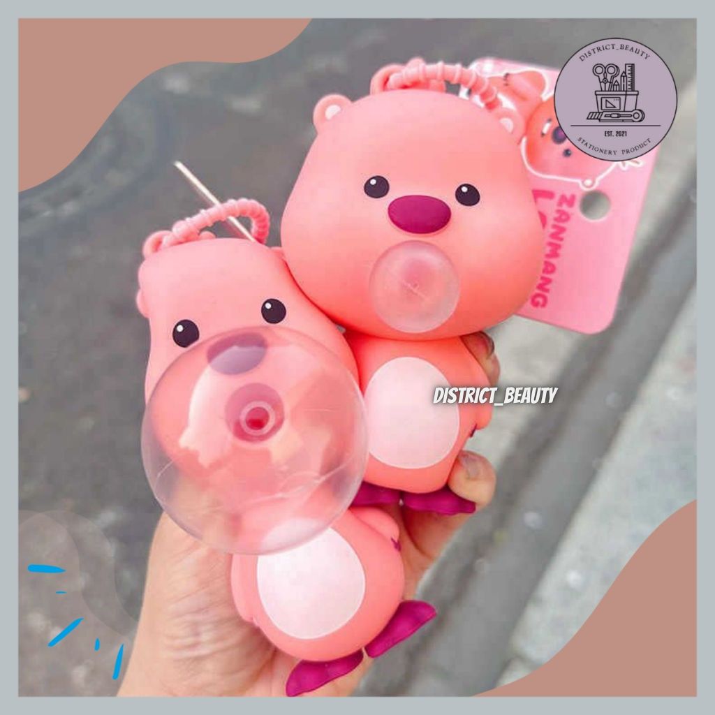 GANTUNGAN KUNCI SQUISHY BALON TIUP LOOPY PINK KEYCHAIN KEYRING SQUISHY LOOPY PREMIUM PENCET TIUP BAL