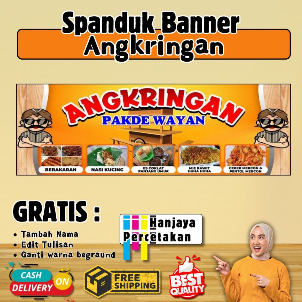 SPANDUK BANNER WARUNG JUALAN ANGKRINGAN