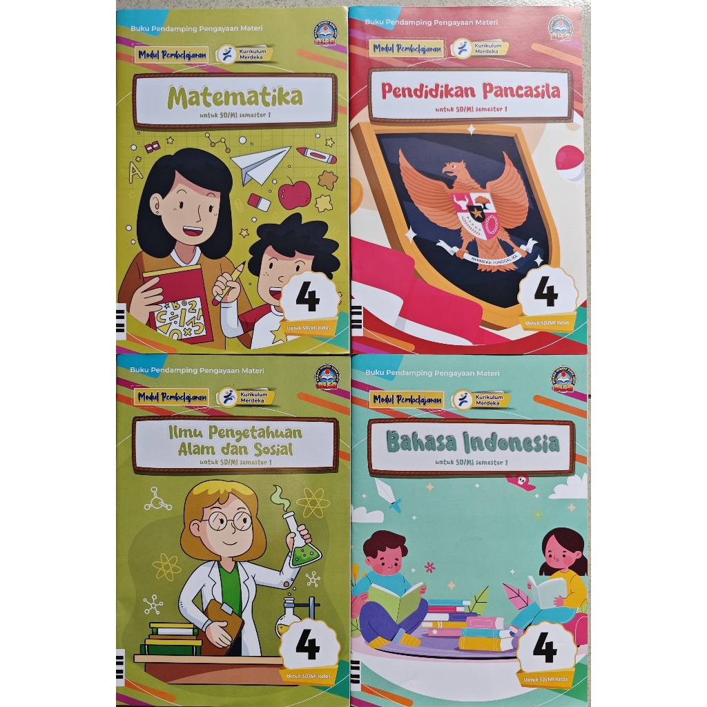 LKS BISA KELAS 4 SD KM  SEMESTER 1  BAHASA INDONESIA. MATEMATIKA.IPAS.PENDIDIKAN PANCASILA. SENI BUD