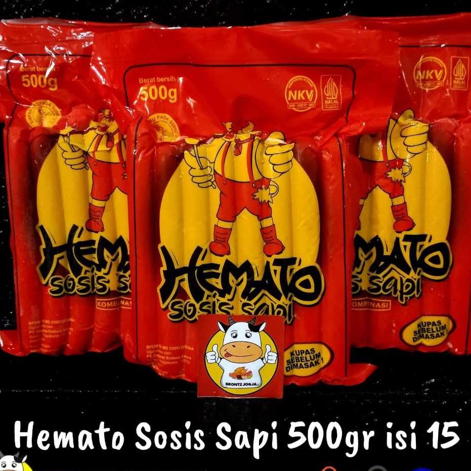 

HEMATO SOSIS SAPI 500GR - FROZEN FOOD - BRONTZ JOGJA