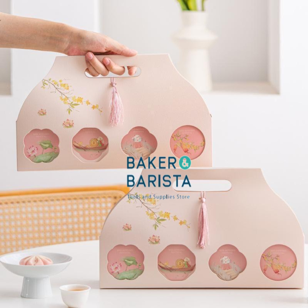 

Mooncake Box Mcb 100gr 4 Pink Handle /Box Kue Bulan Box Mooncake 100gr Kotak Hampers Kotak Kue Aesthetic