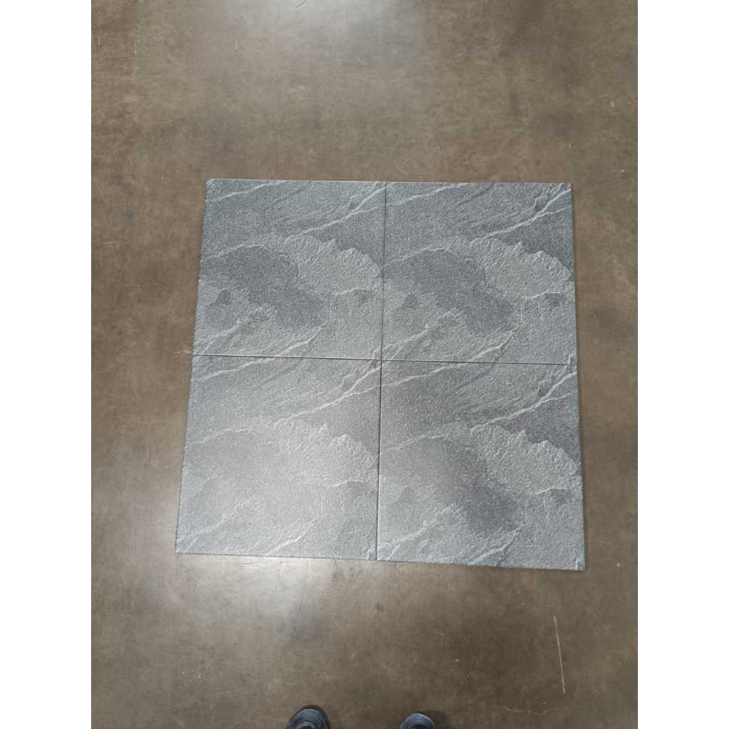 Keramik Lantai Teras 50x50 Santos Hitam Matt Kasar