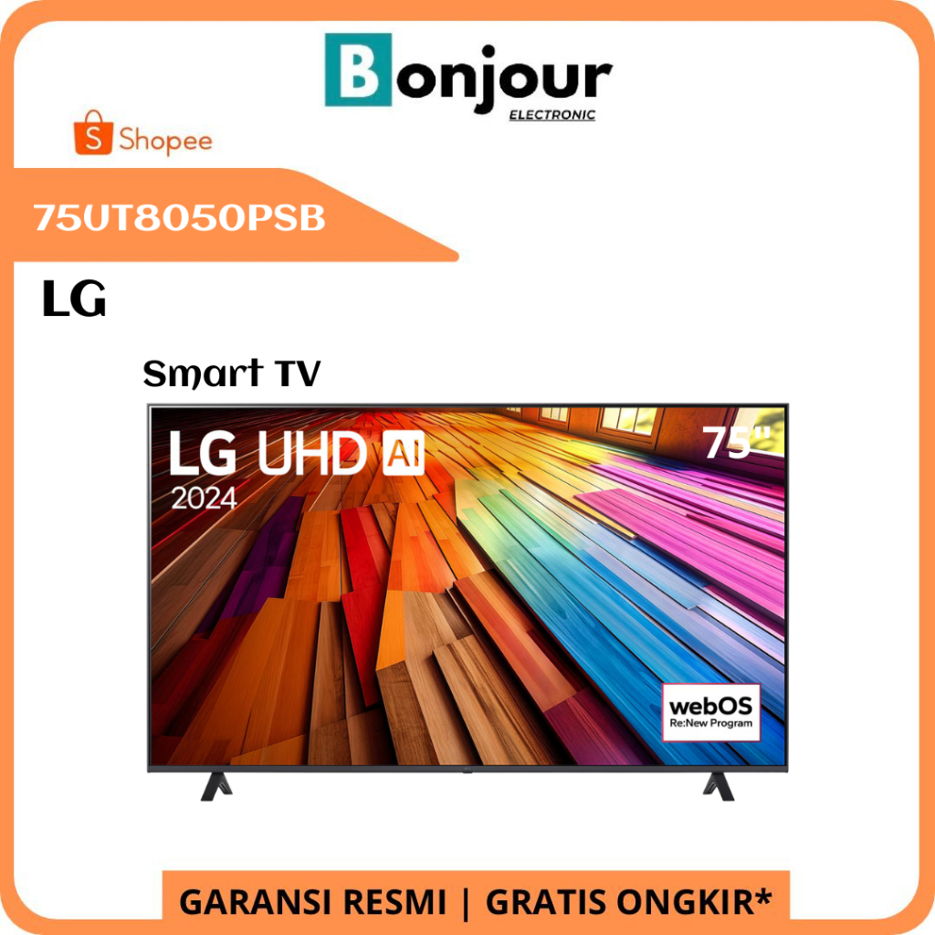 TV LG 75 Inch 4K UHD LG 75UT8050PSB Smart TV LG UT8050 75 Inch 75UT8050