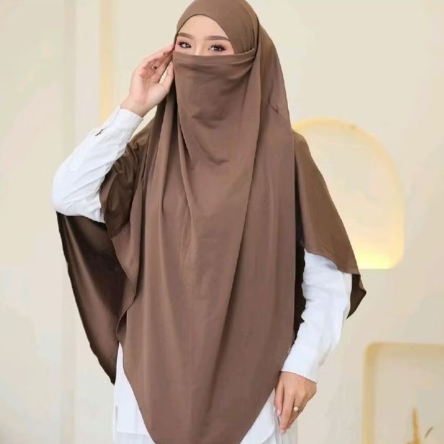 (COD) JILBAB HIJAB KERUDUNG CADAR INSTAN NIQAB SYARI JUMBO JERSEY