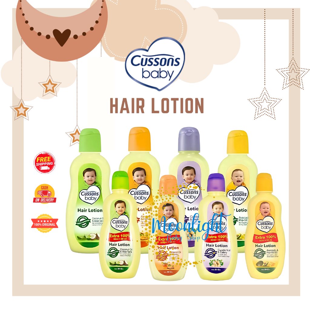 Cussons Baby Hair Lotion 50+50ml / 100+100ml cusson Lotion Rambut Bayi Minyak Rambut Bayi BPOM