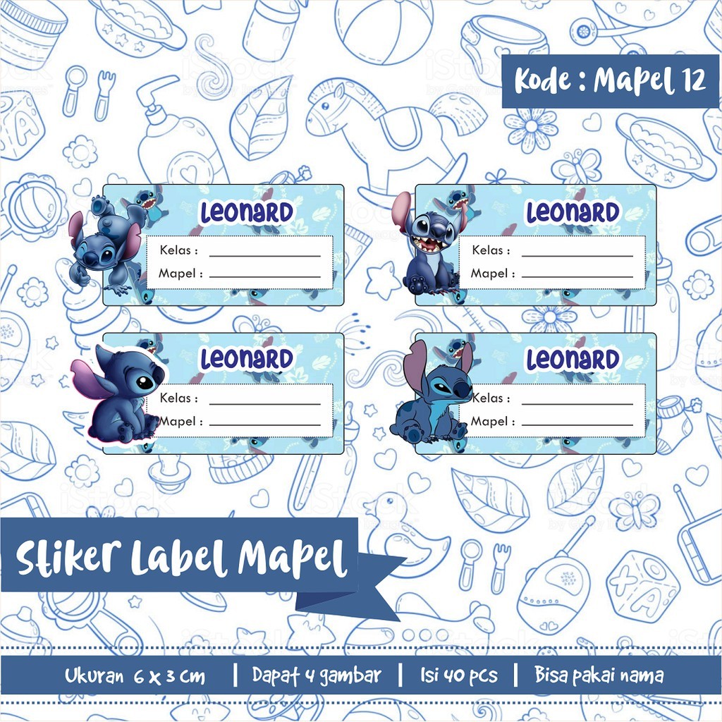 

[40 pcs] Stiker Mata Pelajaran / Stiker Buku / Stiker Mapel