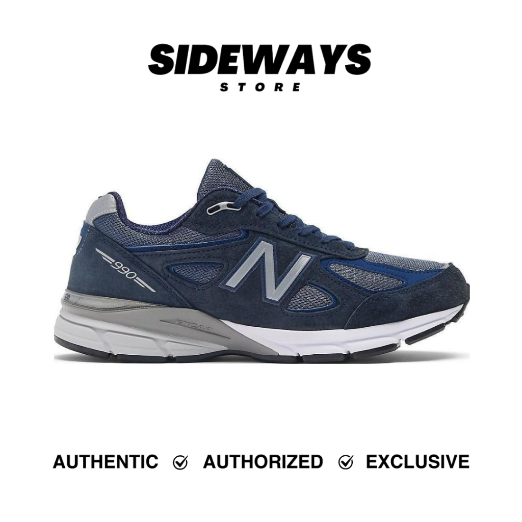 New Balance 990v4 Made In USA Navy Silver White (U990NV4) - 100% Original Guarantee