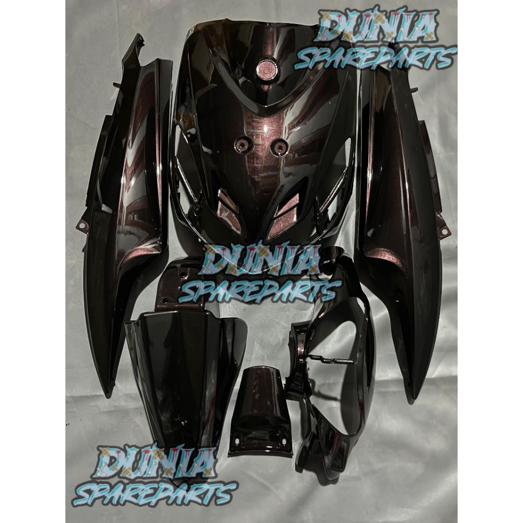 FULL BODY HALUS YAMAHA MIO SMILE WARNA HITAM LEMBAYUNG MERAH CAT COSTUM TERBARU