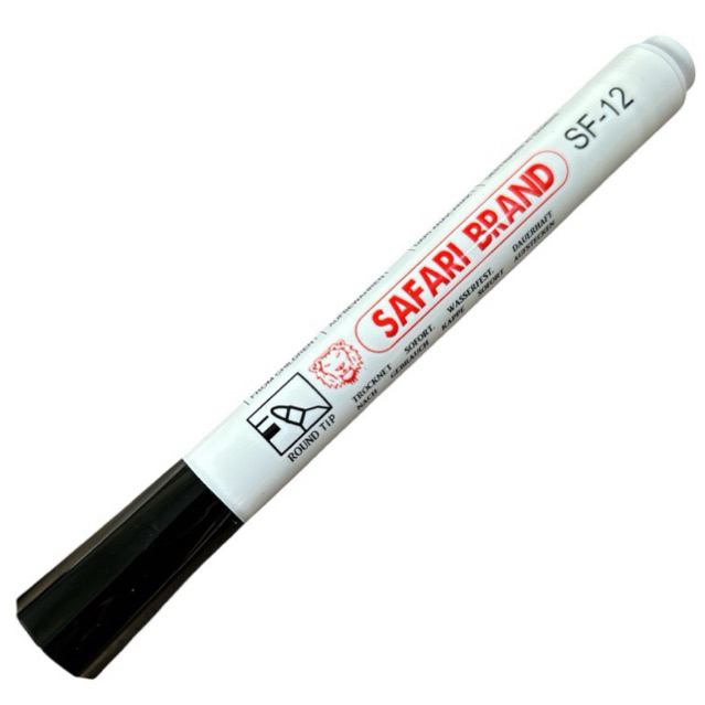 

(Spidol Safari Brand) Spidol Permanent 15 cm Black