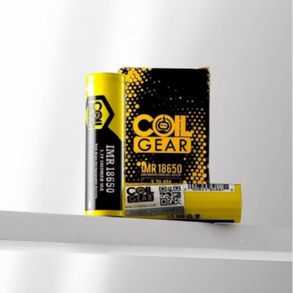 BATERAI 18650 ORIGINAL COIL GEAR KUNING 3000mAh