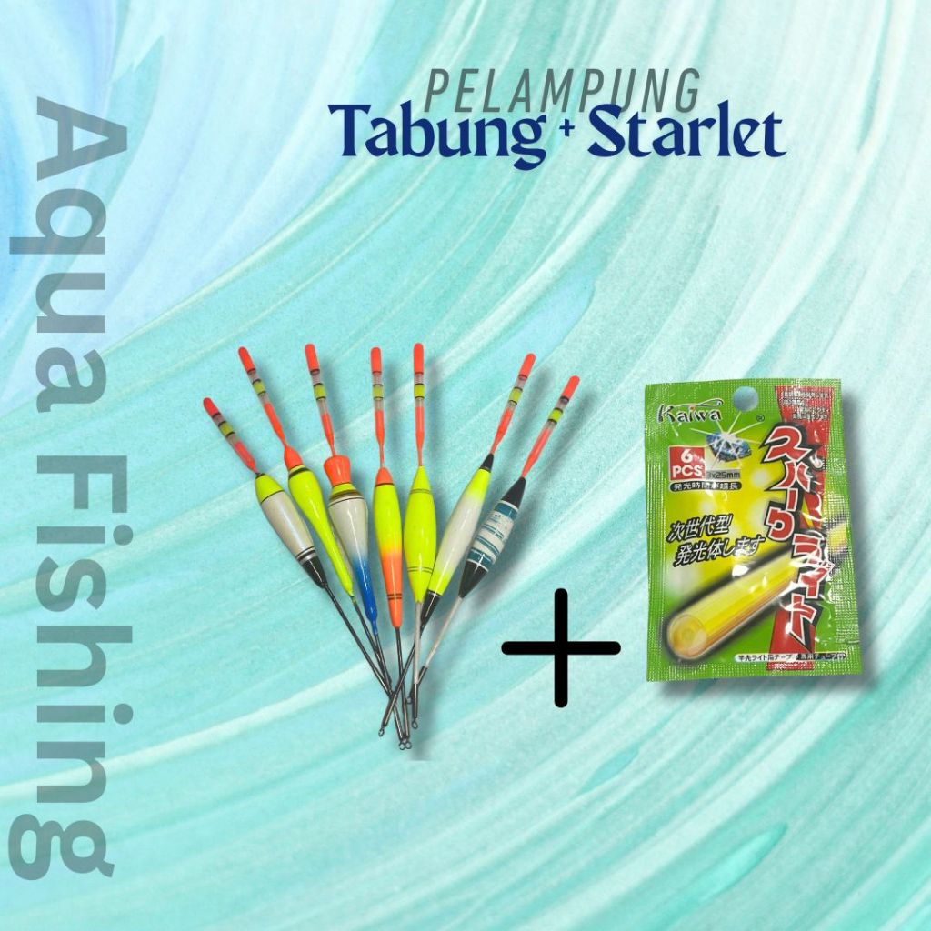 Pelampung Pancing Starlet Tabung dengan Starlet 1bks isi 6pcs