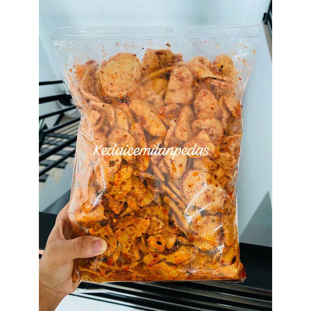 

basreng koin/basreng bulat/basreng keripik/basreng pipih ready varian rasa pedas daun jeruk/original daun jeruk kemasan 1kg 500gr 250gr 100gr