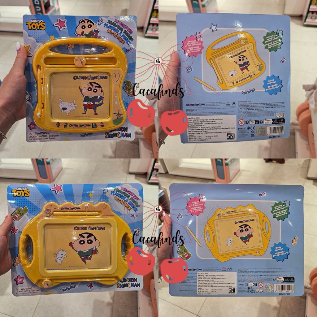 

MINISO x Shinchan‼️Magnetic Drawing Board Crayon Shinchan Action Kamen Collection