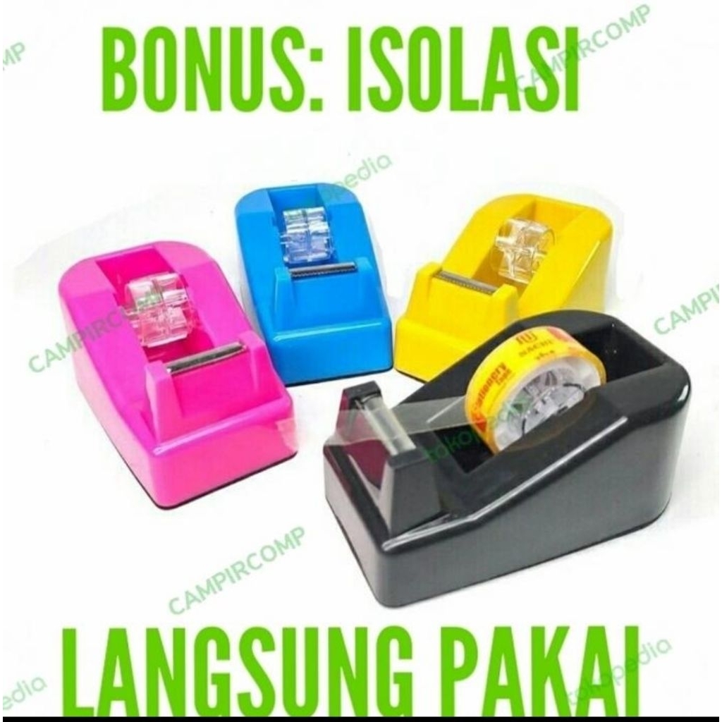 

Tape Dispenser/Tempat isolasi. (bonus: isolasi)