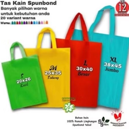 

GOODIEBAG TAS KAIN SPUNBOND RAMAH LINGKUNGAN JUMBO 35X45 WARNA BIRU