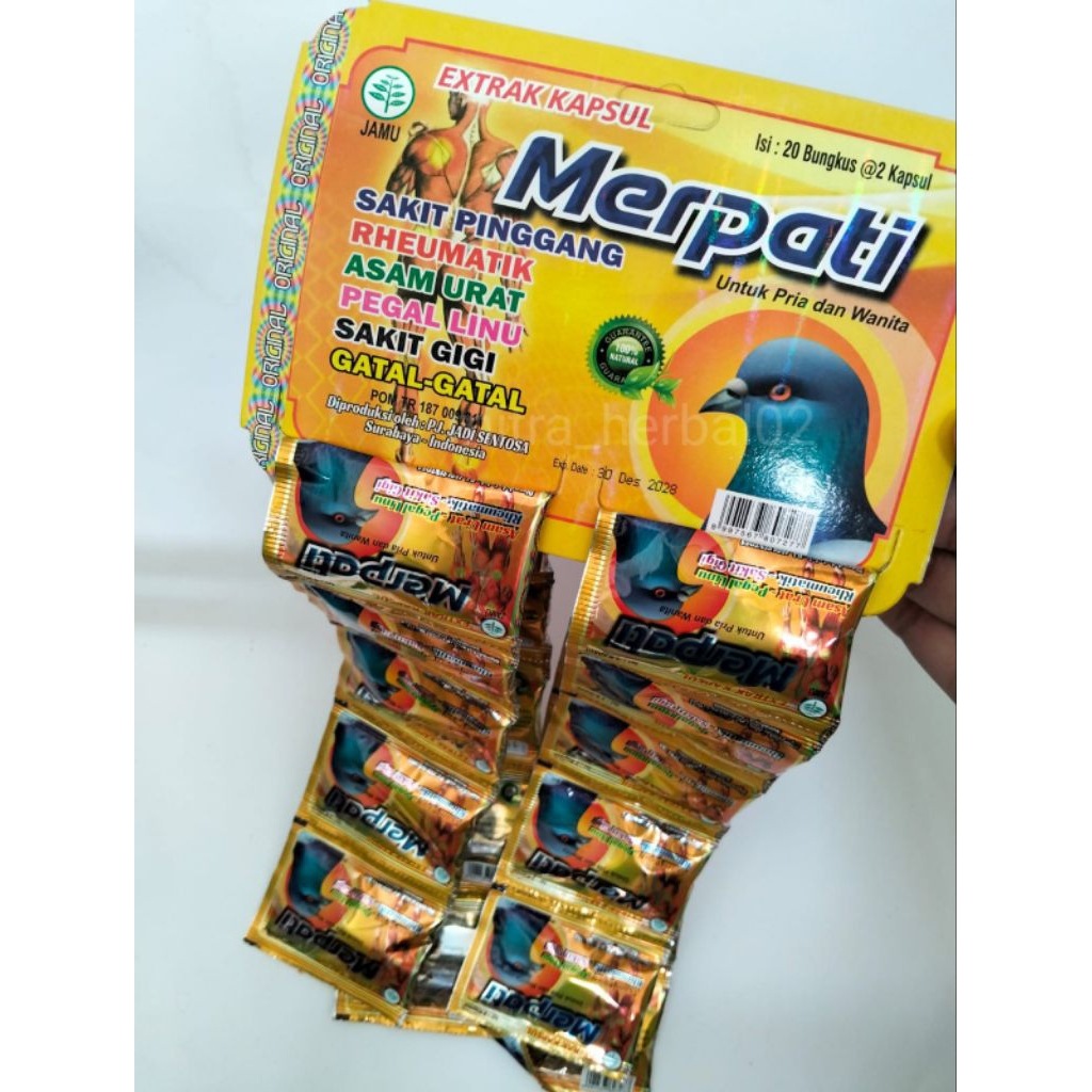 

COD Jamu Kapsul Cap Merpati pegal_linu Original (grosir)