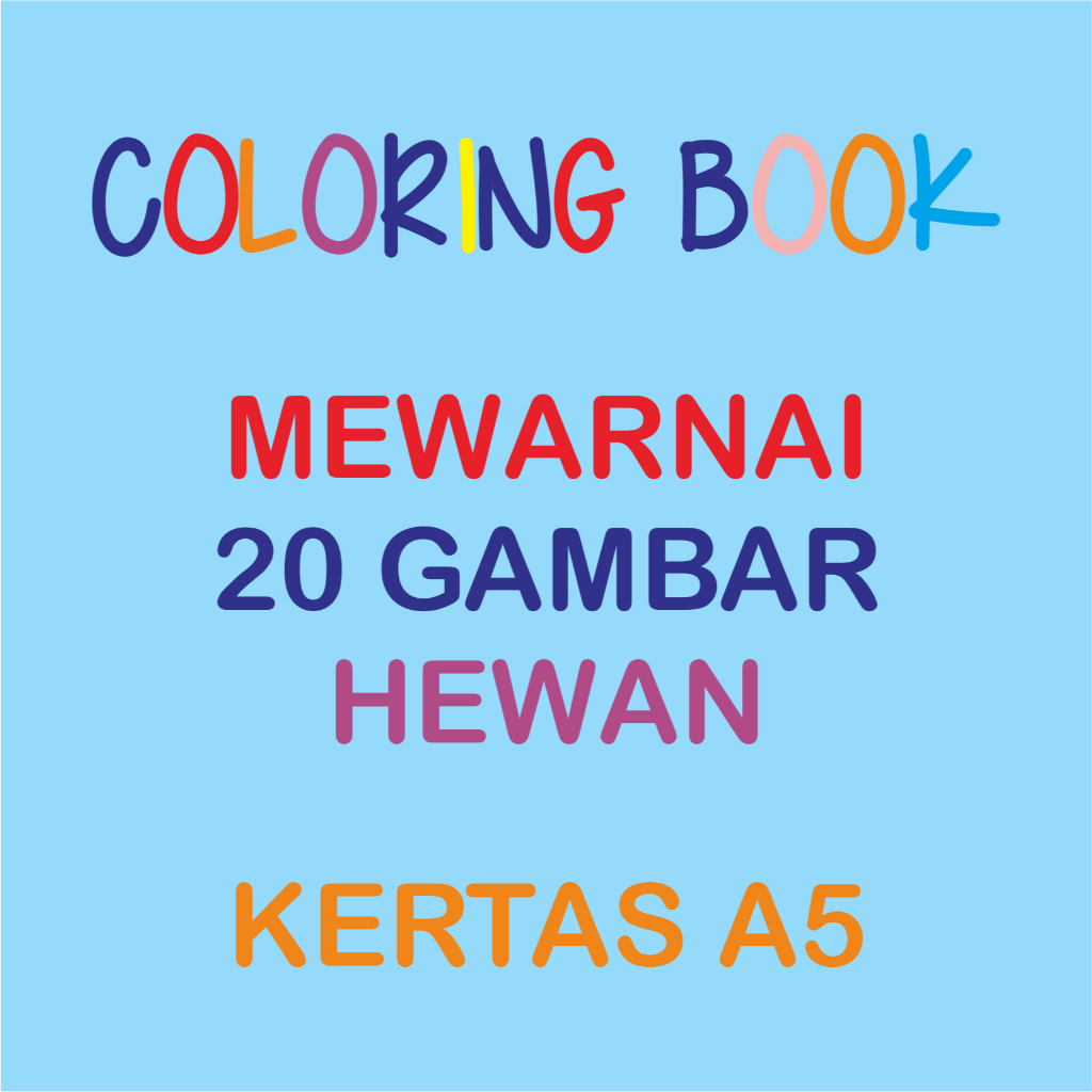 

COLORING BOOK 20 HEWAN KERTAS A5