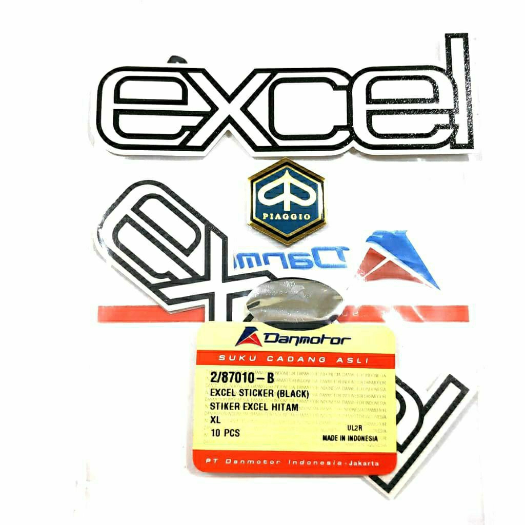 Stiker Emblem Spakbor Spatbor Box Bok Belakang Vespa Excel ORI Danmotor