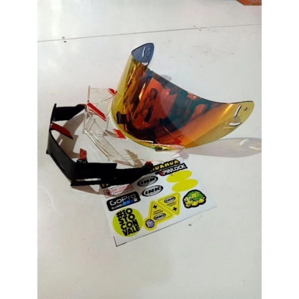 kaca helm ink cl max paket komplit(visor+spoiler+stiker