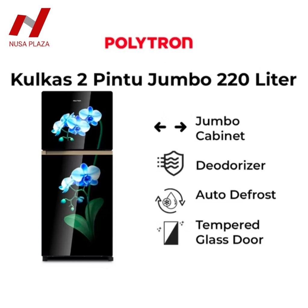KULKAS POLYTRON 2 PINTU NEW 2022 PRW-25 MOW / MOB / MTR
