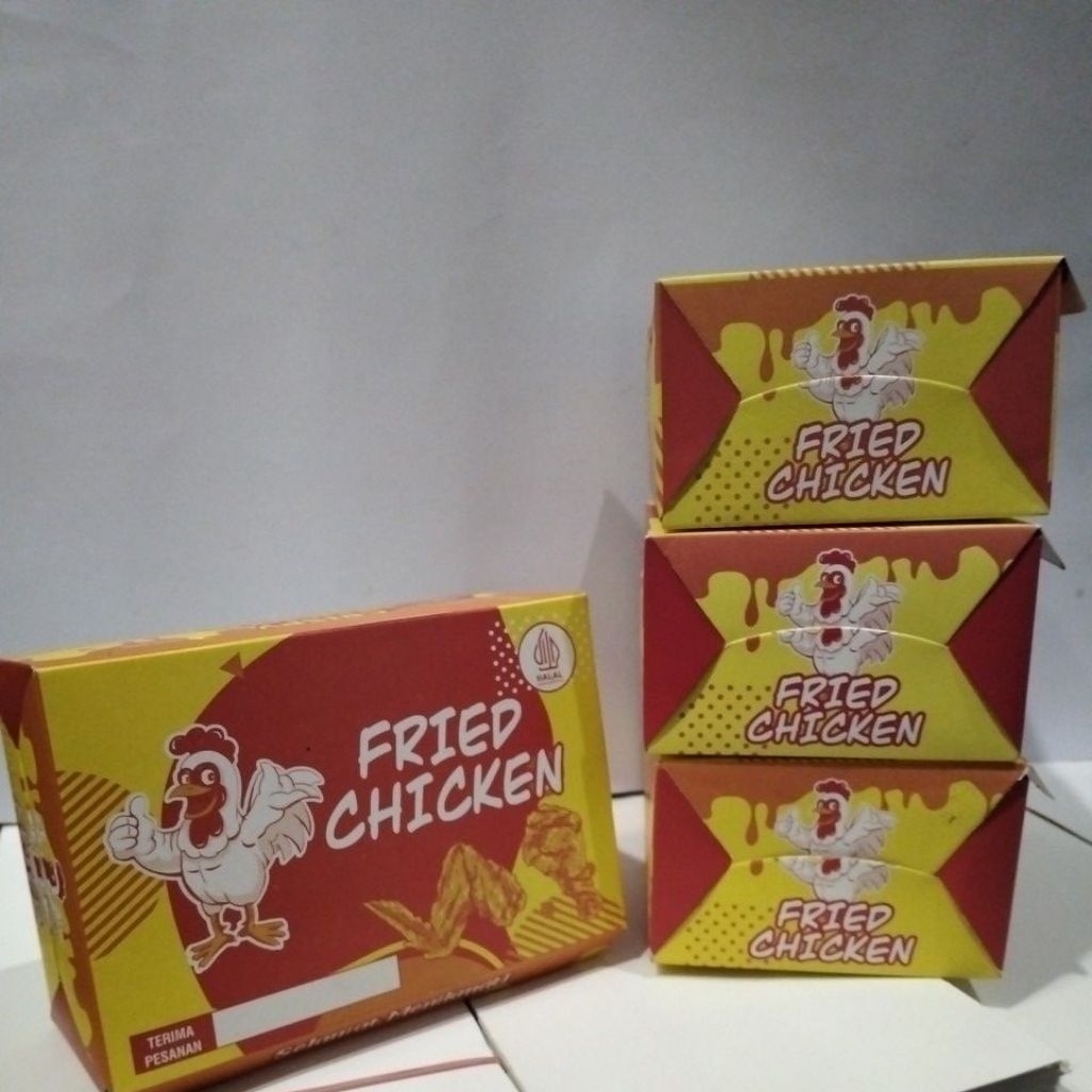 

100pcs Kardus Fried Chicken Lapis Foil / Dus Fried Chicken / Fried Chicken / KFC Ayam Goreng