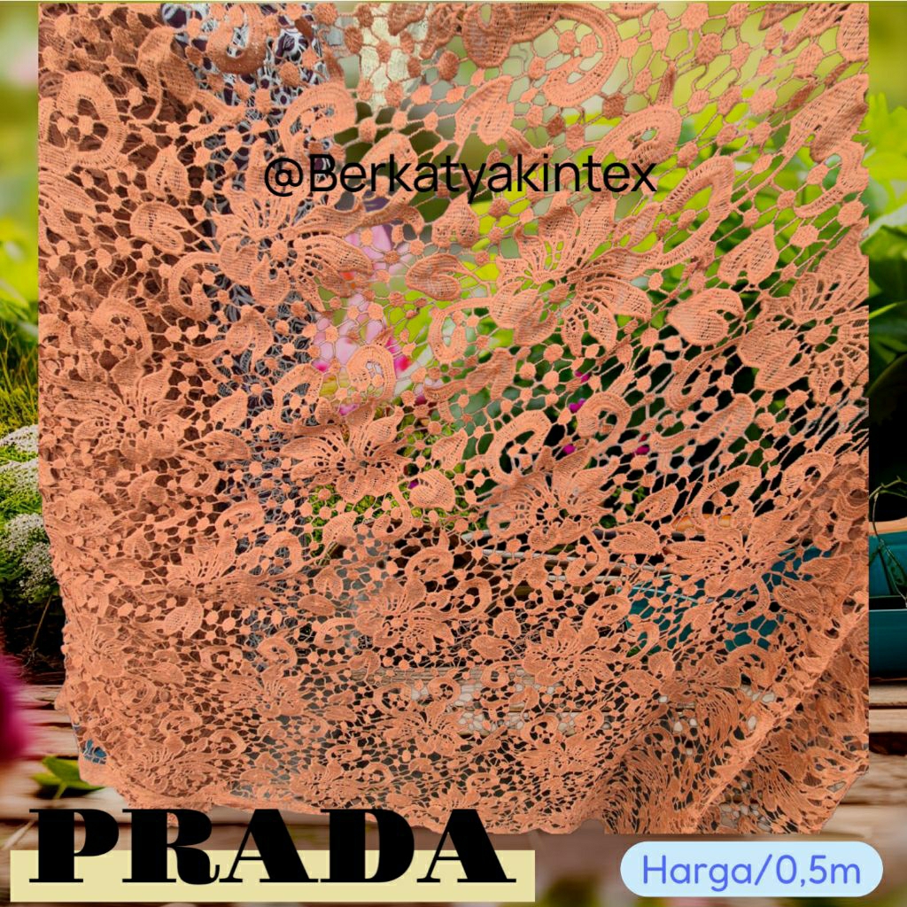 KAIN BROKAT PRADA PREMIUM - KAIN PRADA - KAIN BURKAT PRADA - KAIN BRUKAT PRADA HARGA/0,5M