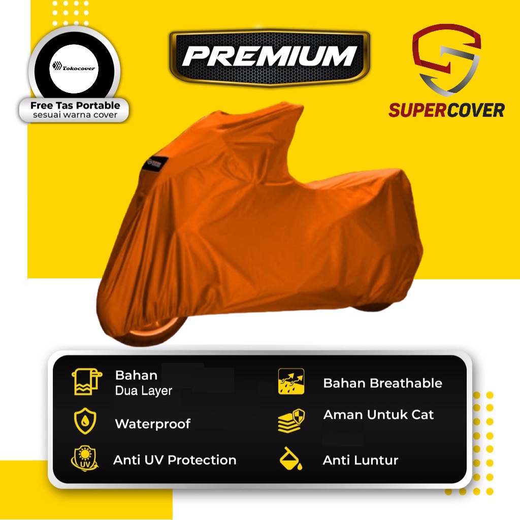 Cover Motor Honda SCOOPY/Sarung Motor/Selimut Motor/extreme Outdoor - Hitam