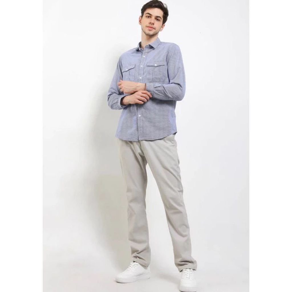 Kemeja Pria LOIS Original Bahan Katun KLLR396