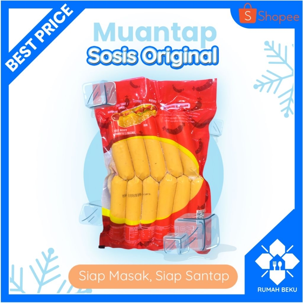 

Sosis Ayam dan Sapi Siap Goreng - Tidak Keras & Berasa Dagingnya - 500gr | Rumah Beku