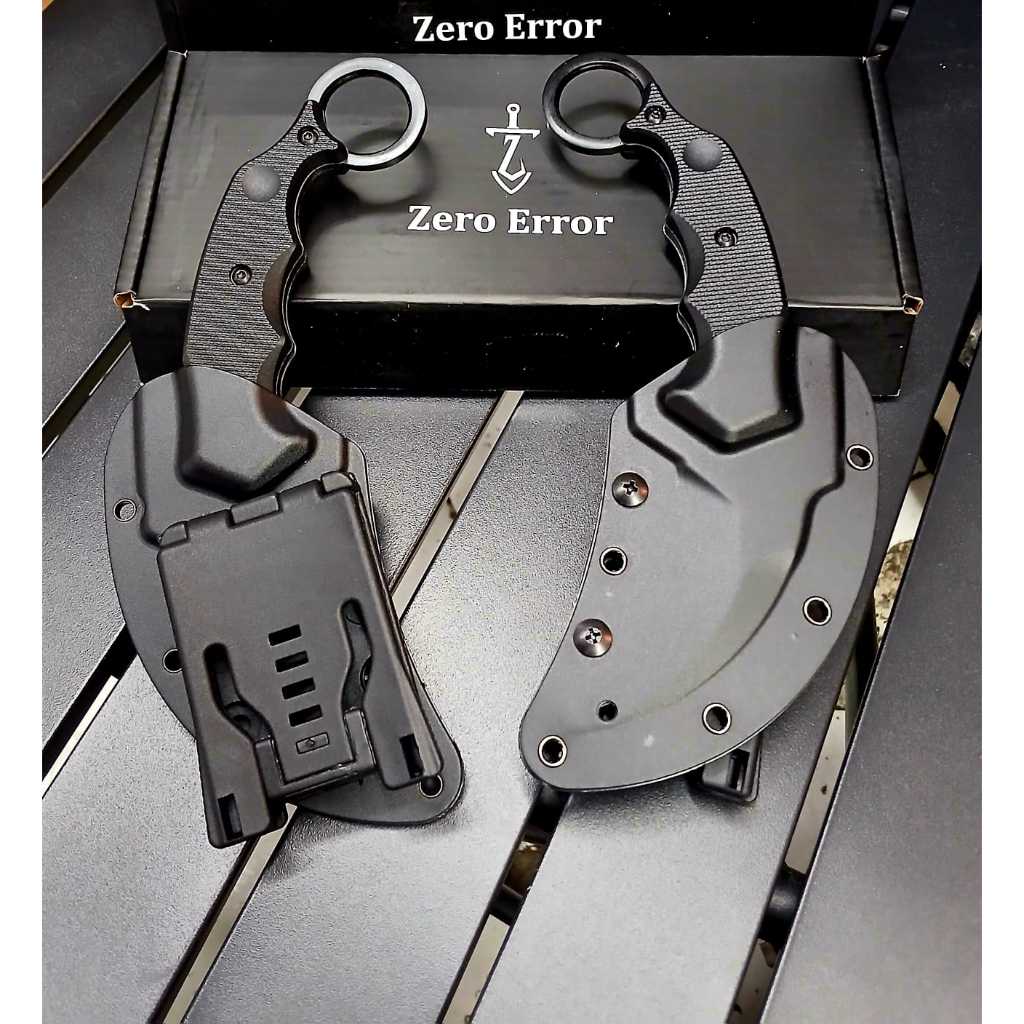 Pisau Karambit Tactical Zero Error – Full Tang, Bilah Stainless Steel, Sarung Kydex, Pegangan Ergono