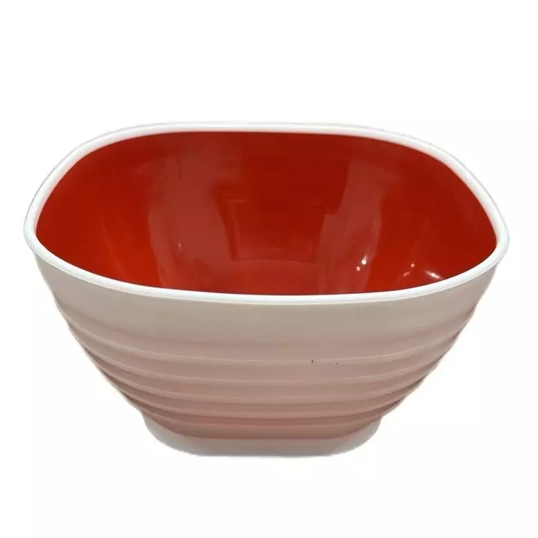 Mangkok Ramen Segi 572 / mangkok Plastik Putih Merah