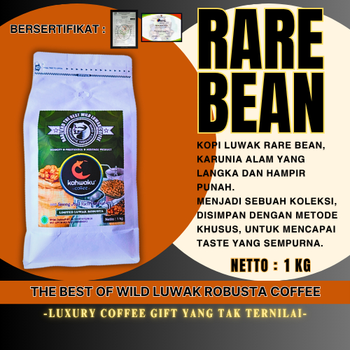 

Kopi Luwak Liar Premium Sumatra 1000gr Robusta Kahwaku – Biji Langka & Asli, Rare Bean Stok Terbatas