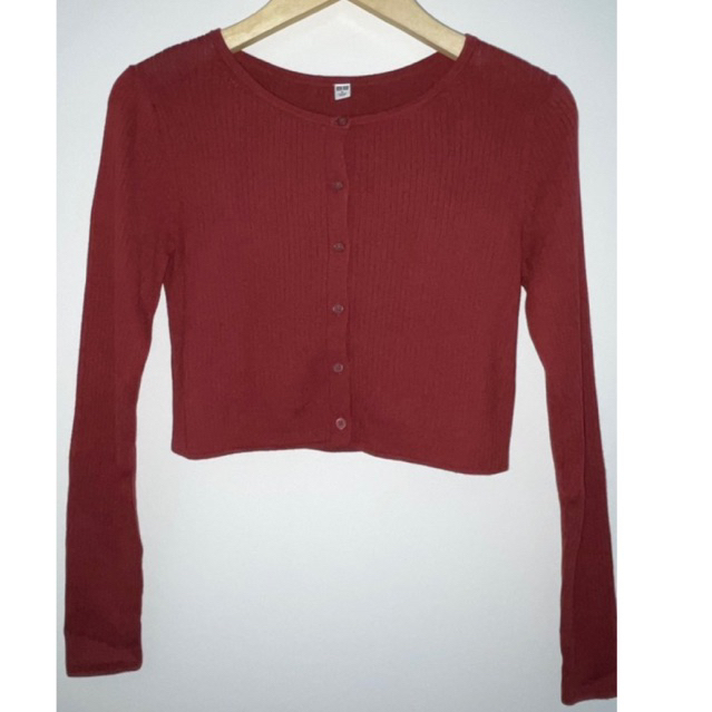 Cardigan Crop Rib Uniqlo
