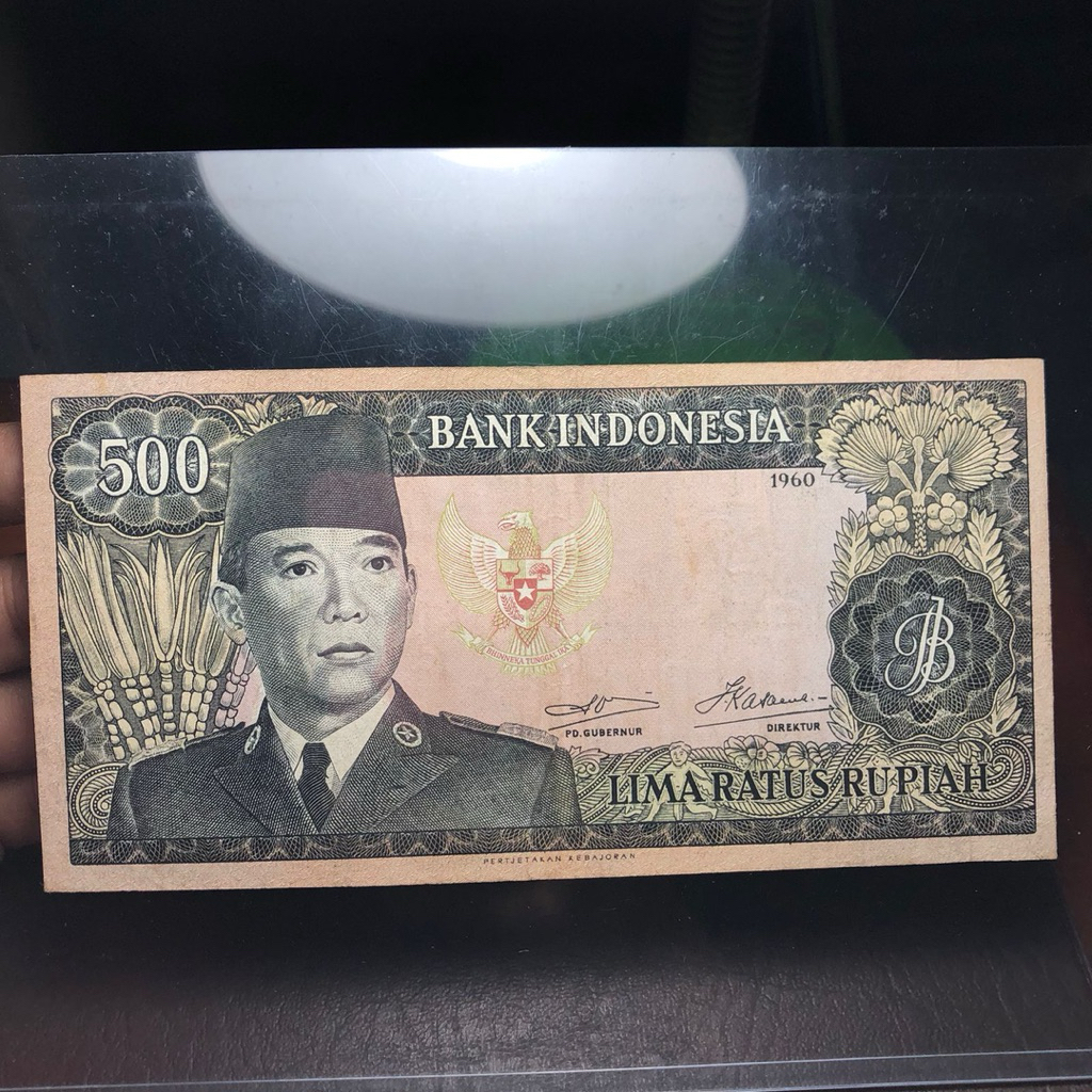 Uang Kuno Soekarno 500 Rupiah 1960 Asli 011