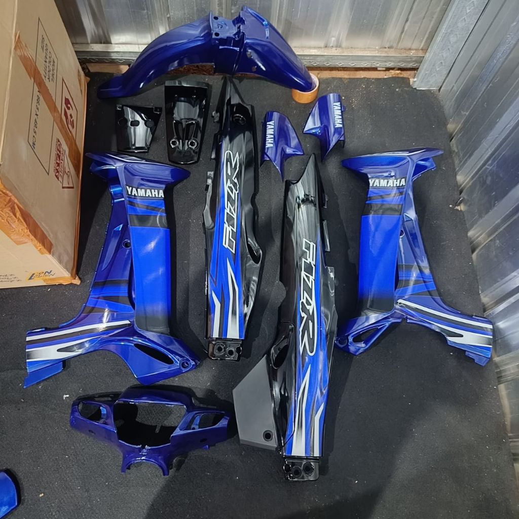 body fiz r full set,bodi halus fiz r full set warna biru hitam