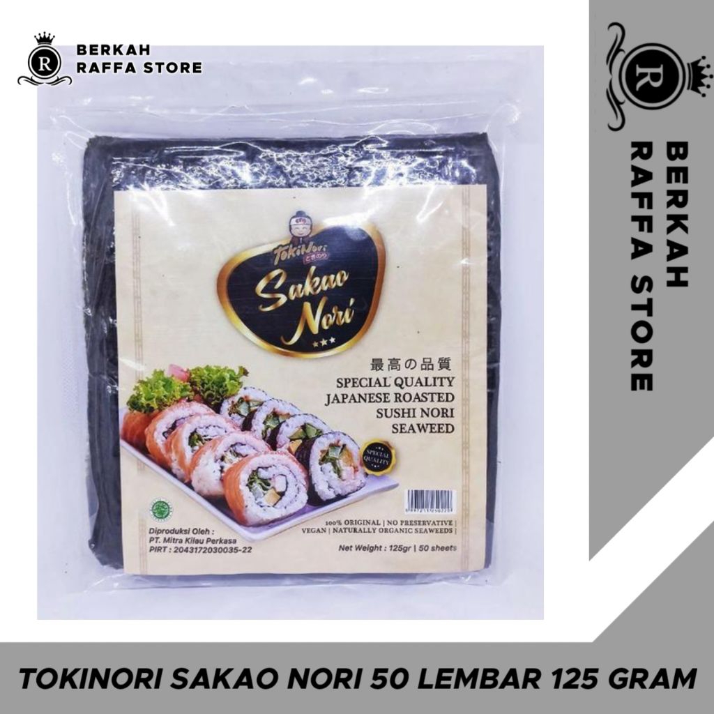 

SAKAO NORI 50 LEMBAR 125 GRAM EXTRA GRADE JAPANESE ROASTED SUSHI NORI SEAWEED