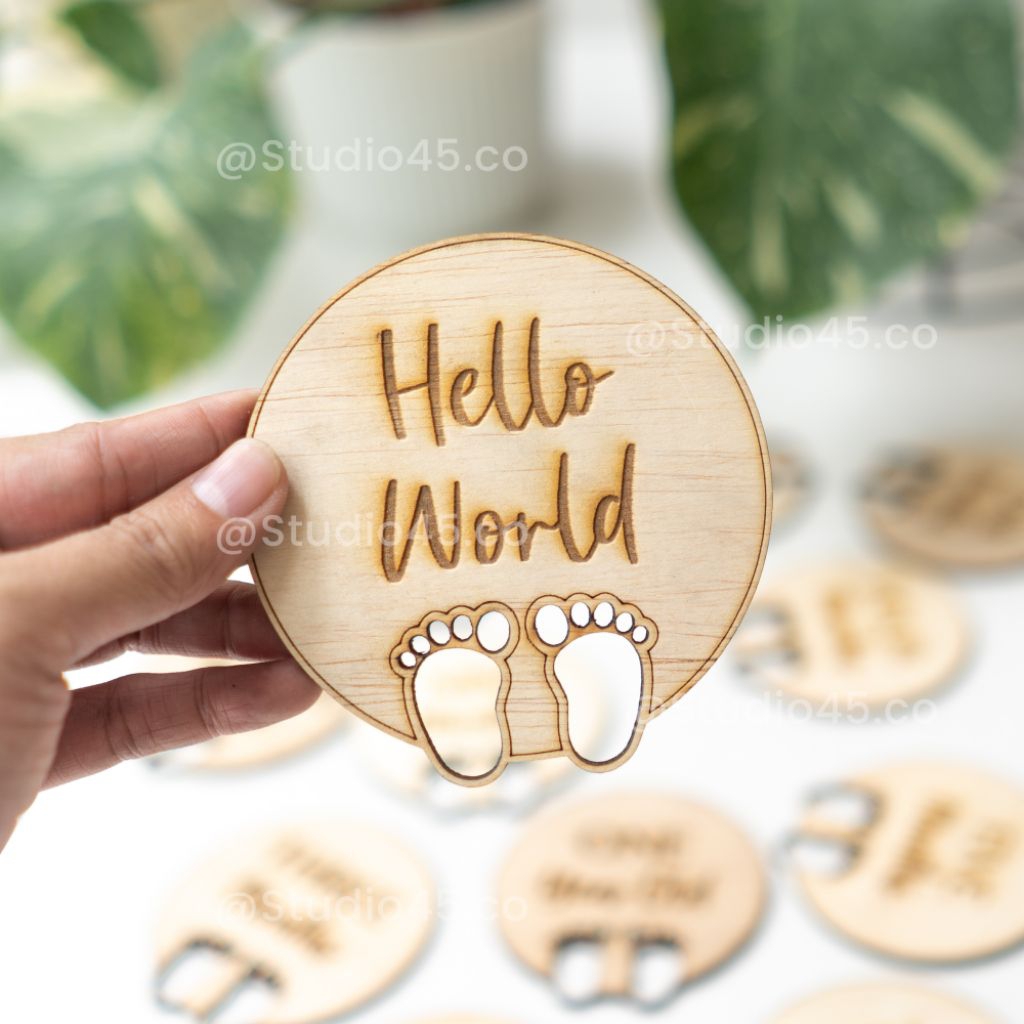 Studio45.Co || Milestone Kayu / Wooden Milestone / Baby Milestone