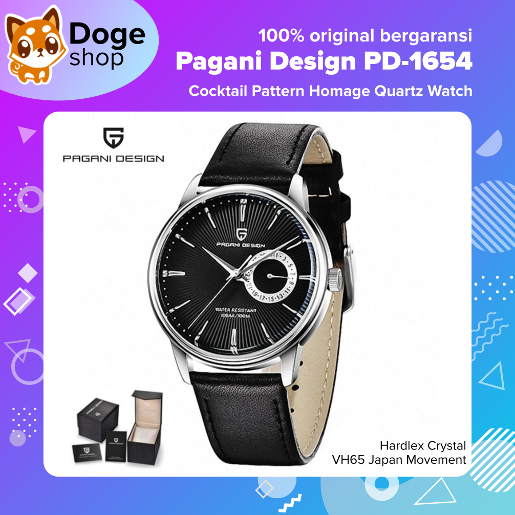 Pagani Design PD-1654 Cocktail Homage Quartz Watch VH65 Japan Movement Jam Tangan PD1654