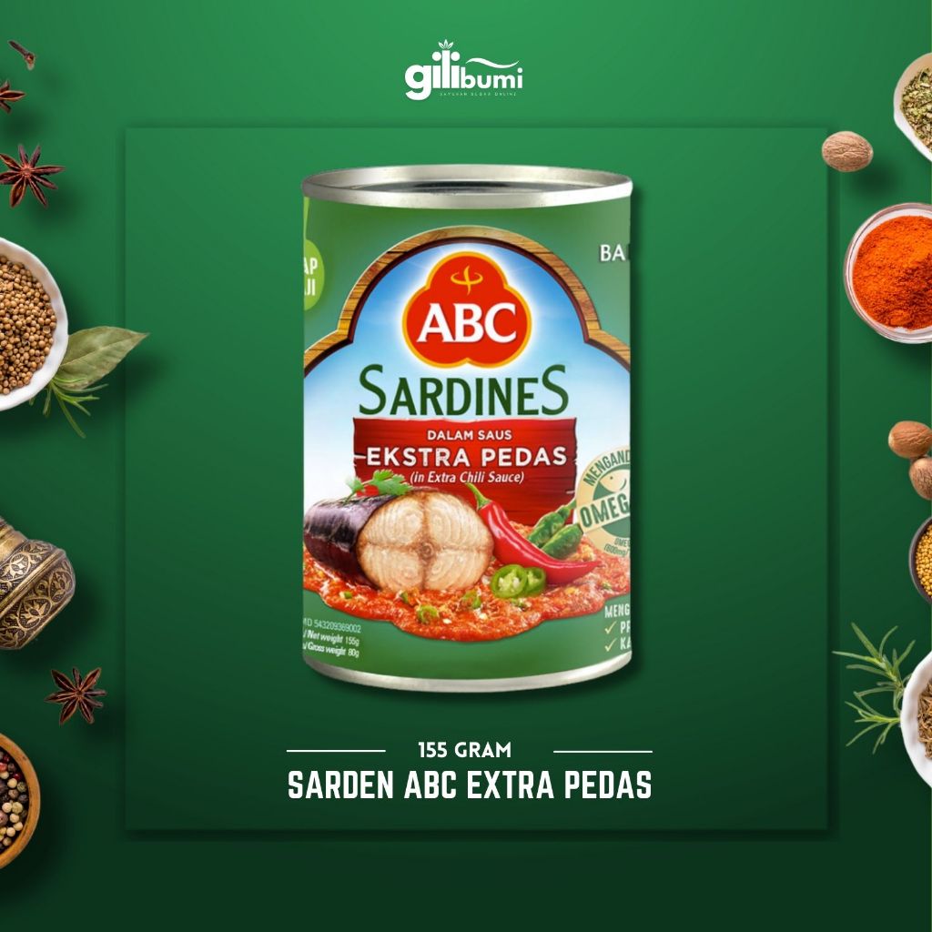 

Sarden ABC Saedines Extra Pedas 155gr
