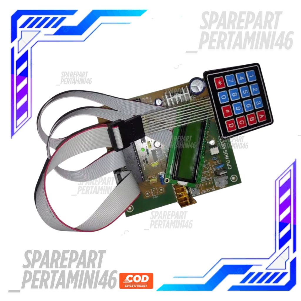 Cpu AC/DC Pertamini Set Kabel Sambungan Dan Keypad Tombol Pom Mini Digital