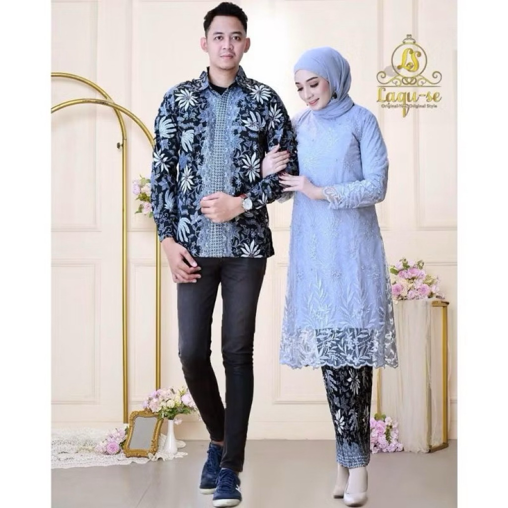 Rys Kebaya / Setelan Kebaya Couple Kemeja Batik / Kebaya Pesta Couple / Kebaya Bridesmaid