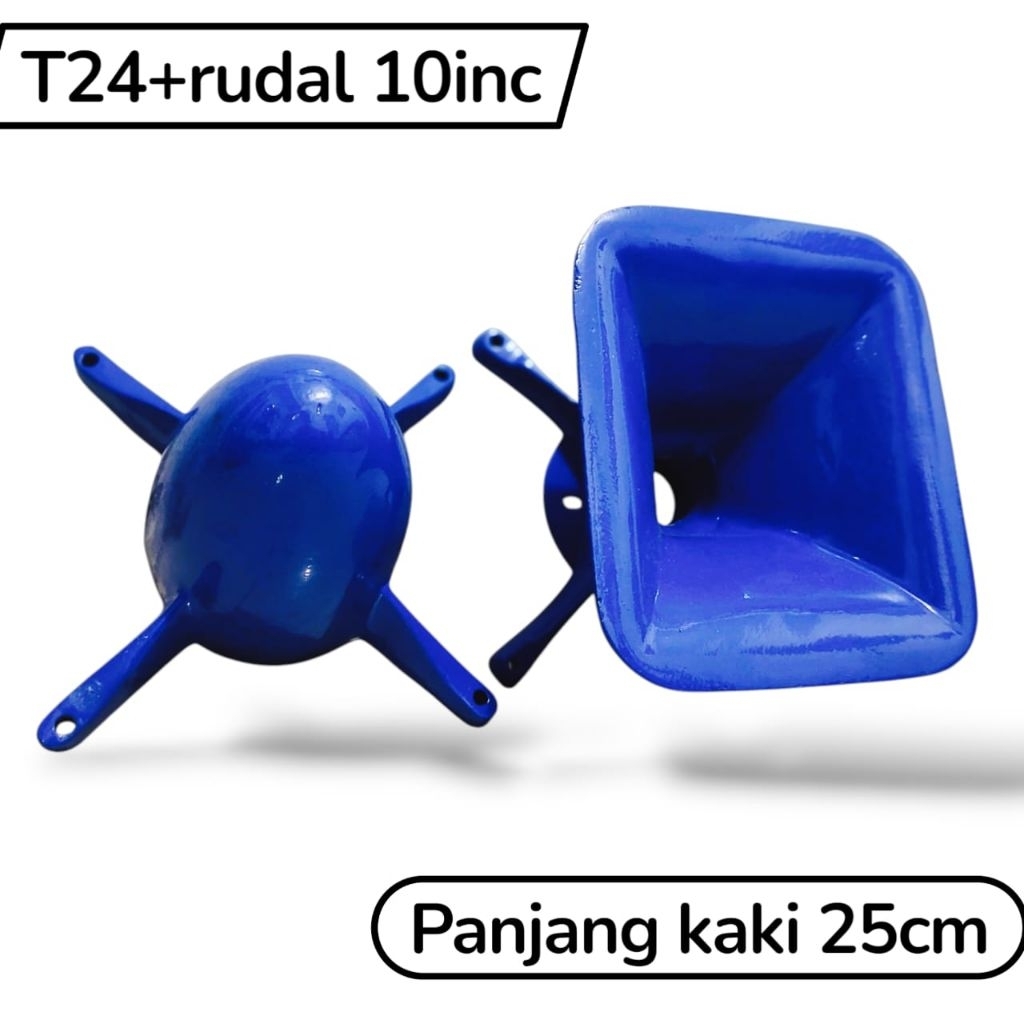 corong tweeter T24+rudal 10inc (panjang kaki 25cm) dan 12 inc (panjang kaki 27cm) horn tweeter T24+r