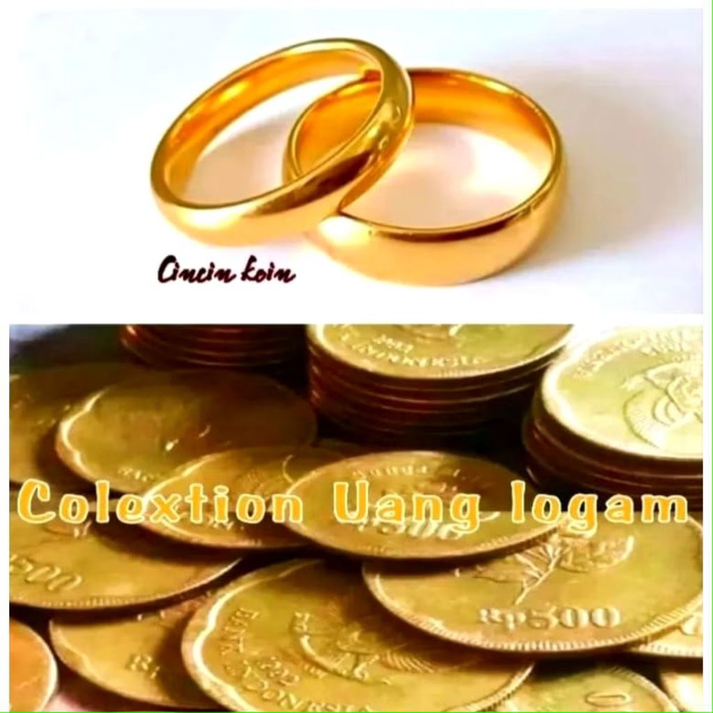 cincin koin emas polos titanium