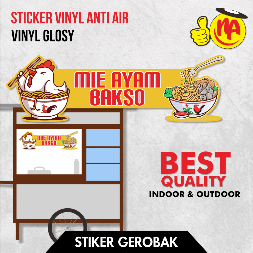 

Sticker gerobak / stiker mie ayam bakso / stiker warung / sticekr kaca