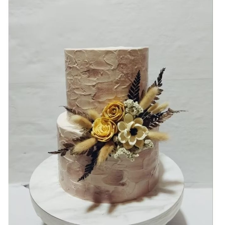 

Cake Wedding 2 Tier Theme Rustic / Kue Wedding Pernikahan