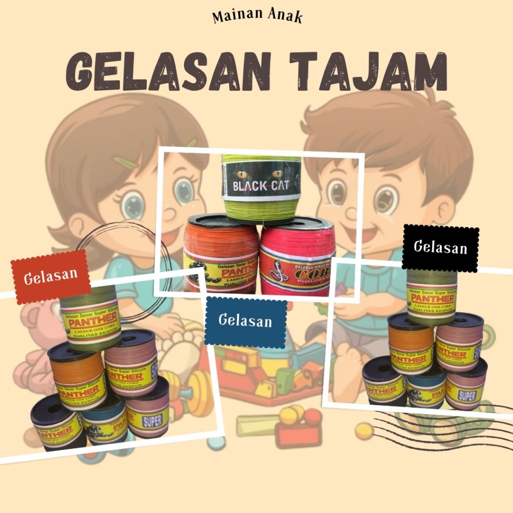 GELASAN LAYANGAN super tajam termurah super silicon cap gillete,panther,kapak,Joker/gelasan senar la