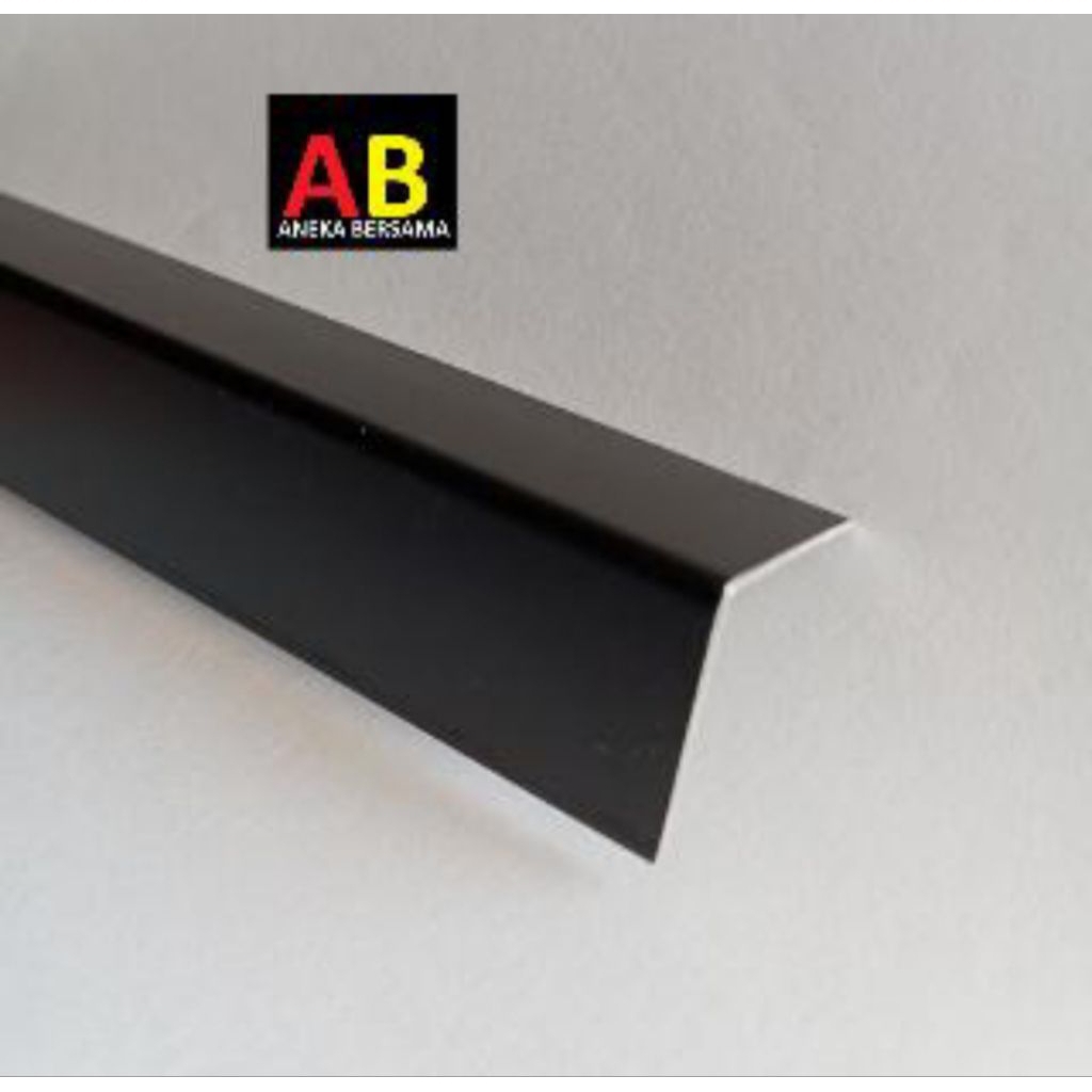 Siku Aluminium 2cm x 2cm Black Panjang 3m