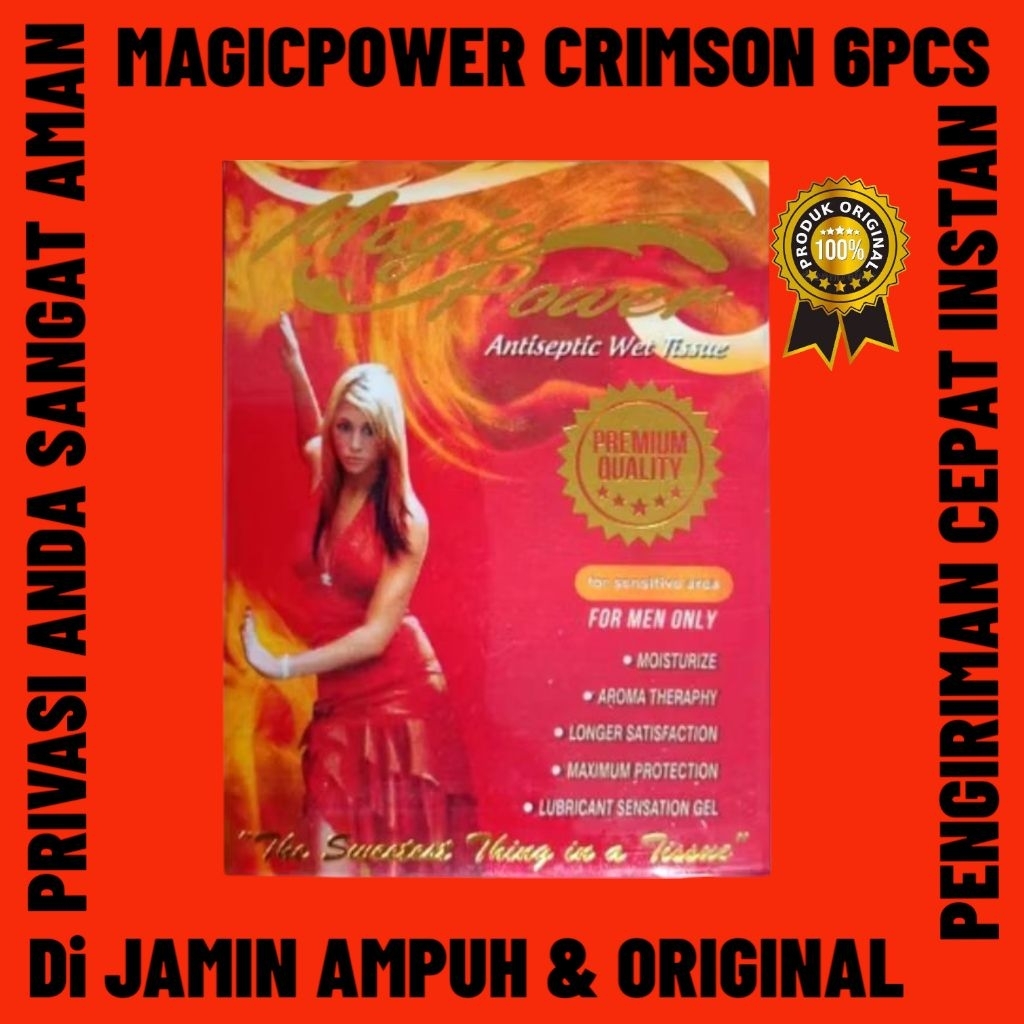 Tissue Magic Power Crimson Desire Tisu Mejik Merah 6 Sachet